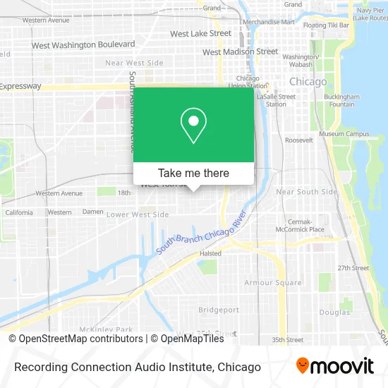 Recording Connection Audio Institute map