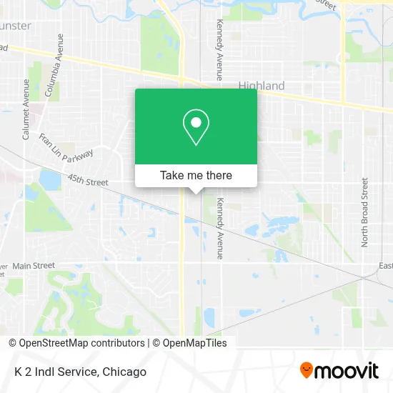 K 2 Indl Service map