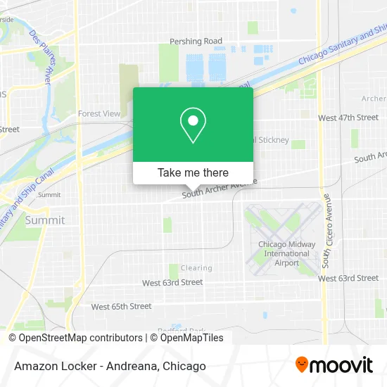 Amazon Locker - Andreana map