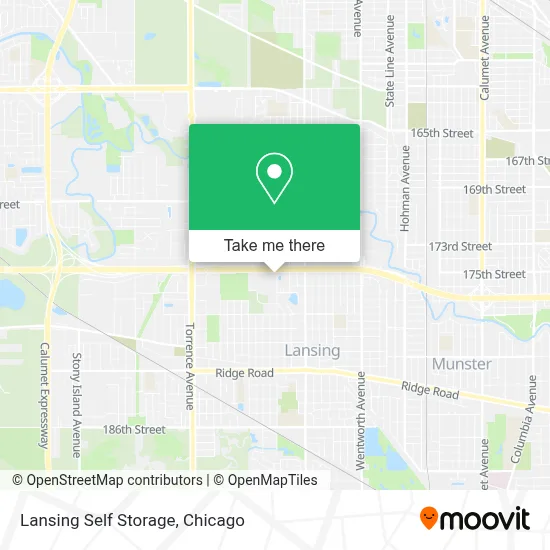 Lansing Self Storage map