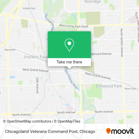 Chicagoland Veterans Command Post map