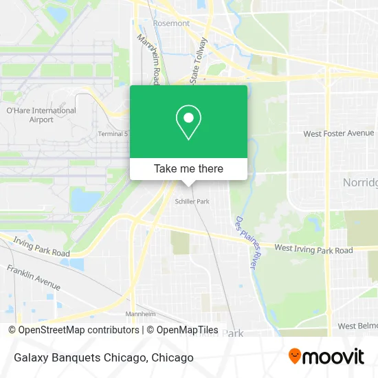 Galaxy Banquets Chicago map