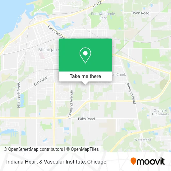 Indiana Heart & Vascular Institute map