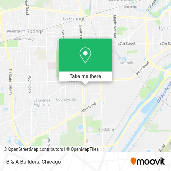 B & A Builders map