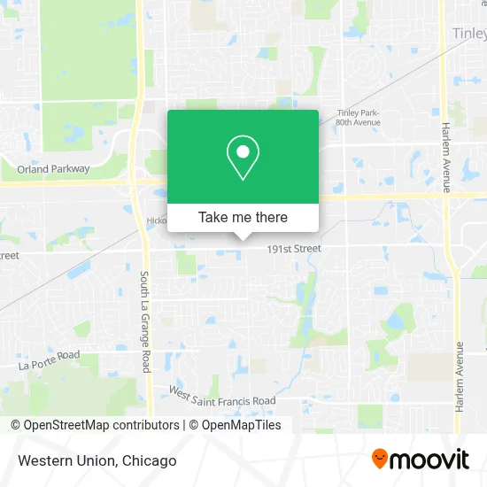 Western Union map