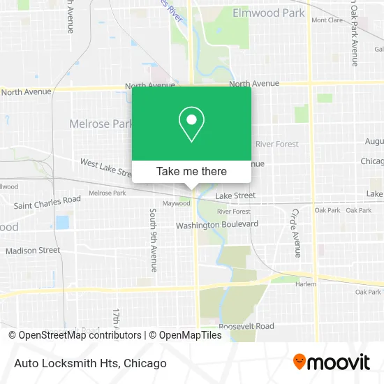 Auto Locksmith Hts map