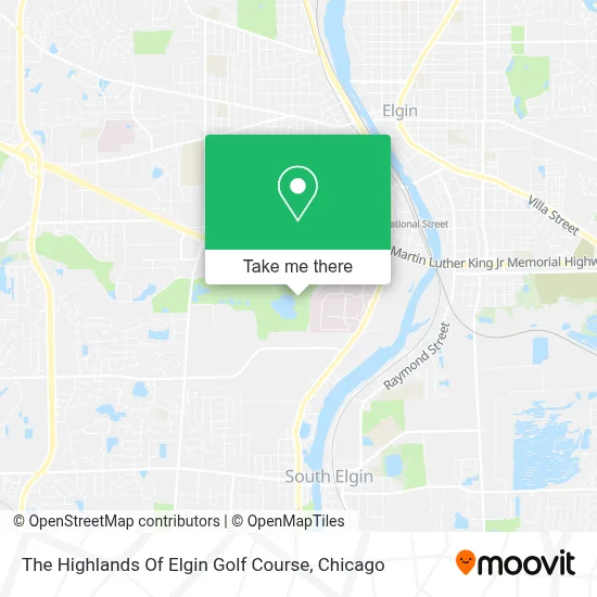 The Highlands Of Elgin Golf Course map