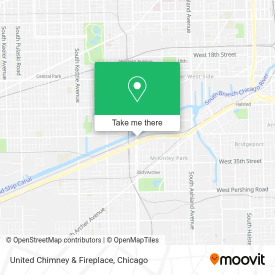 United Chimney & Fireplace map