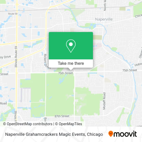 Naperville Grahamcrackers Magic Events map