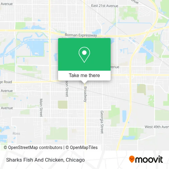 Sharks Fish And Chicken map