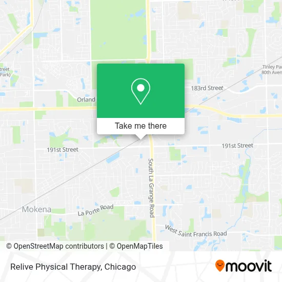 Relive Physical Therapy map