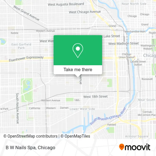 B W Nails Spa map
