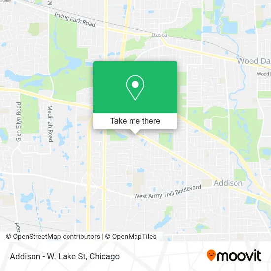 Addison - W. Lake St map