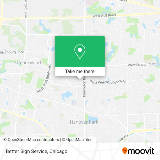 Better Sign Service map