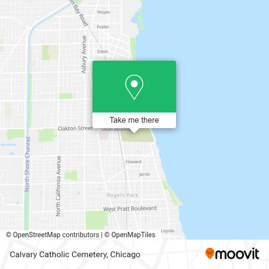 Calvary Catholic Cemetery map