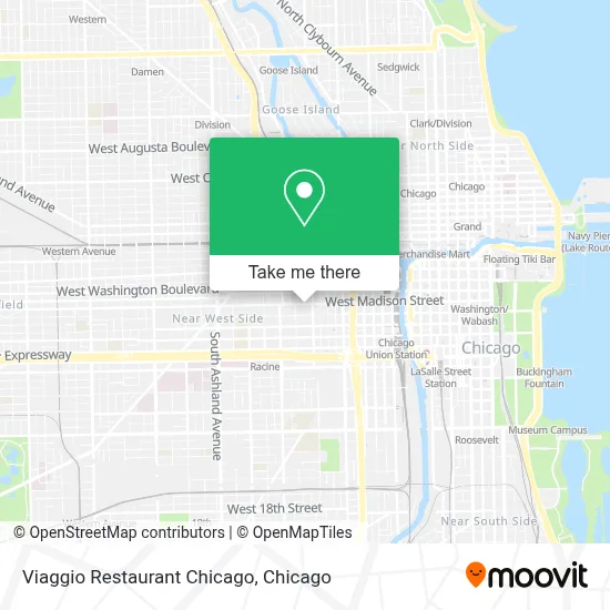 Viaggio Restaurant Chicago map