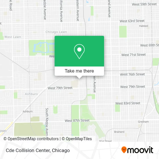 Cde Collision Center map