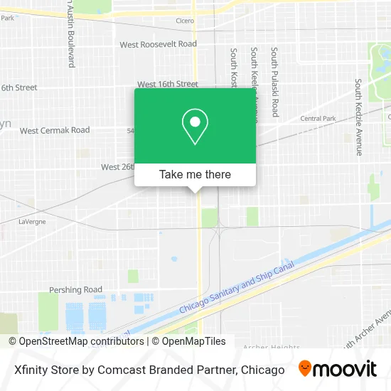 Xfinity Store by Comcast Branded Partner map