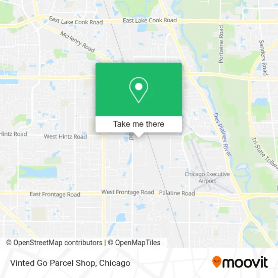 Vinted Go Parcel Shop map