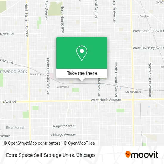 Extra Space Self Storage Units map