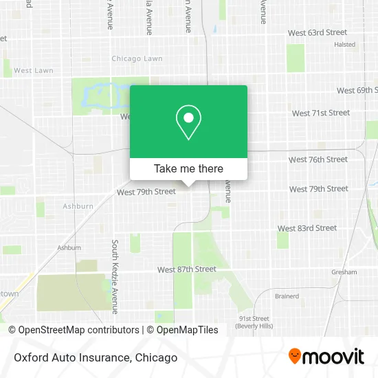 Oxford Auto Insurance map