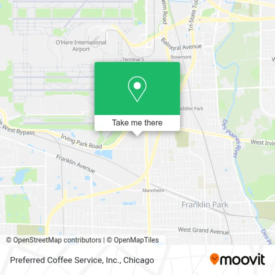 Preferred Coffee Service, Inc. map