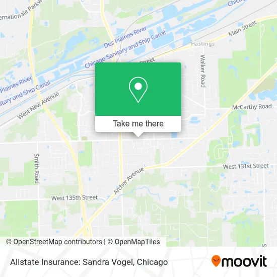 Allstate Insurance: Sandra Vogel map