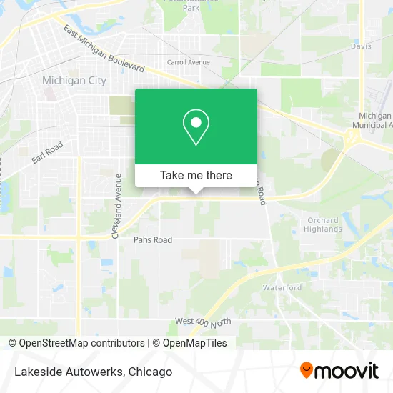Lakeside Autowerks map