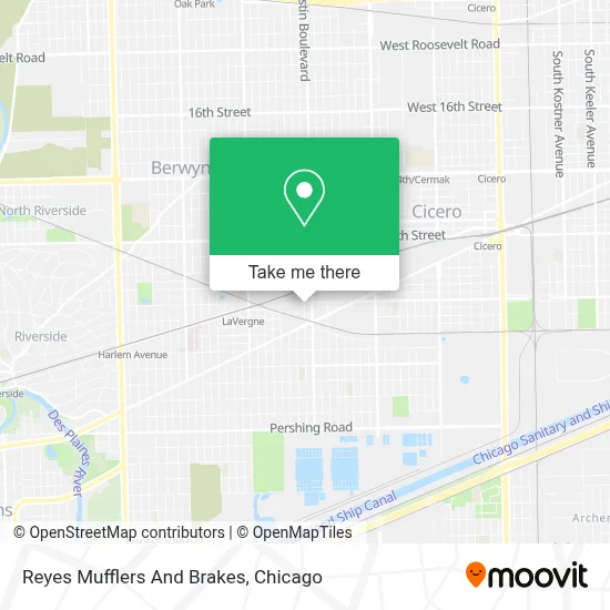 Reyes Mufflers And Brakes map