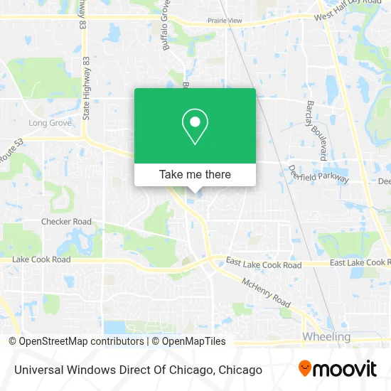 Universal Windows Direct Of Chicago map