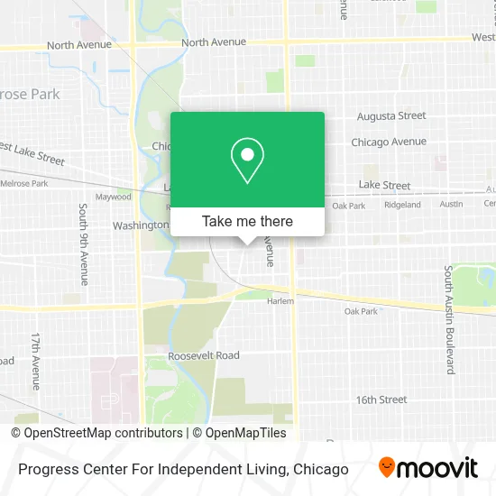 Progress Center For Independent Living map