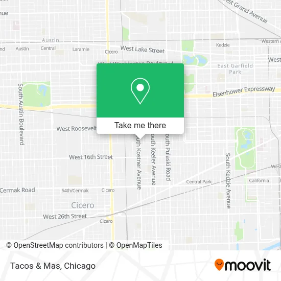 Tacos & Mas map