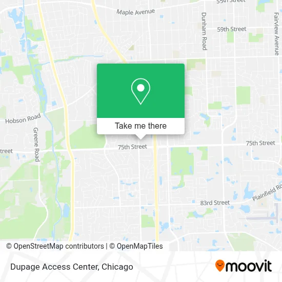 Dupage Access Center map