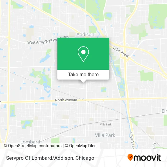 Servpro Of Lombard/Addison map