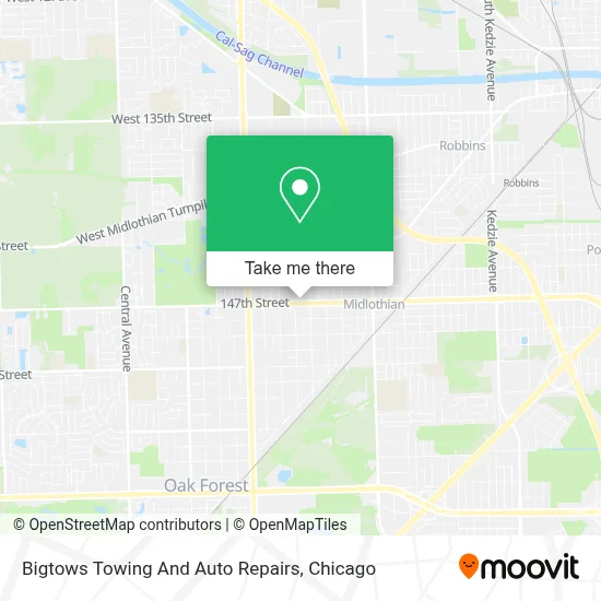 Bigtows Towing And Auto Repairs map