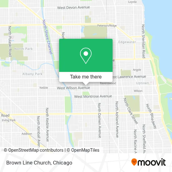 Brown Line Church map
