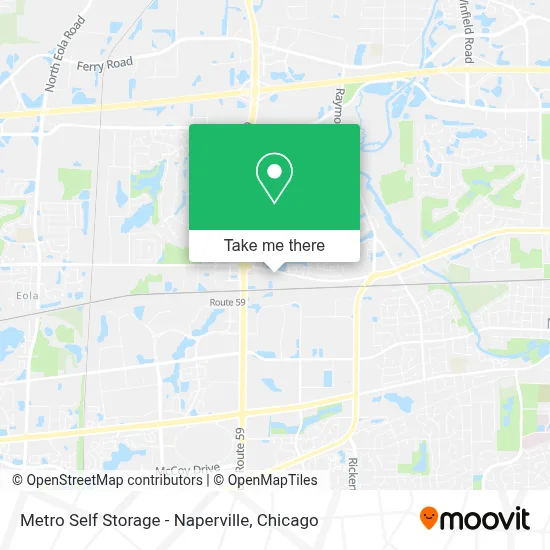 Metro Self Storage - Naperville map