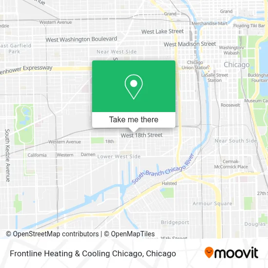 Frontline Heating & Cooling Chicago map