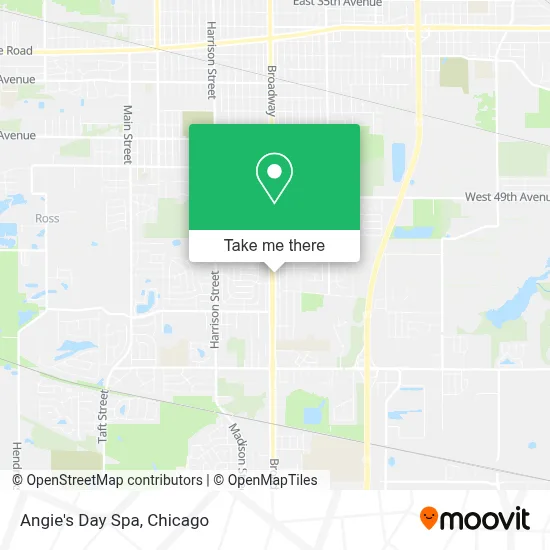 Angie's Day Spa map