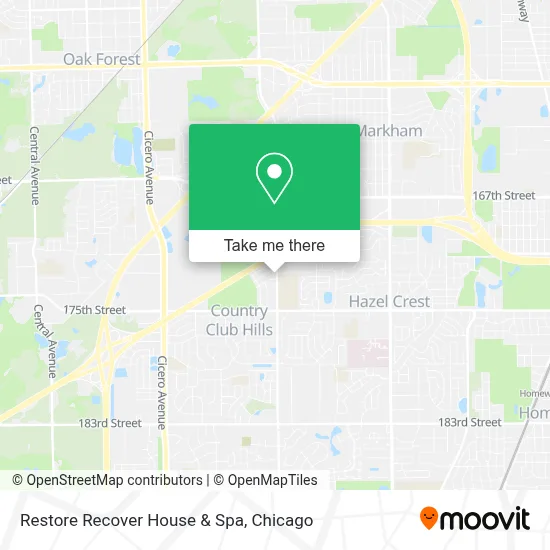Restore Recover House & Spa map