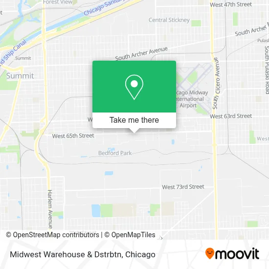 Midwest Warehouse & Dstrbtn map