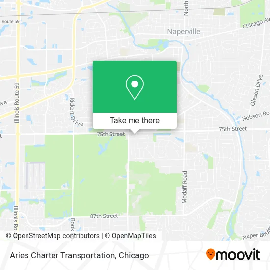 Aries Charter Transportation map
