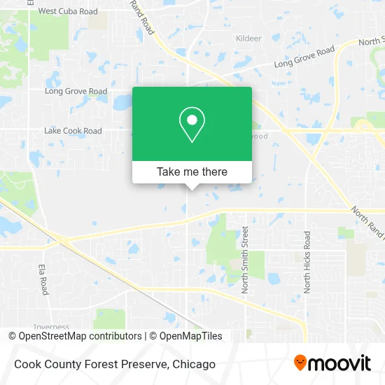 Cook County Forest Preserve map