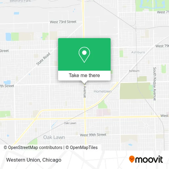 Western Union map