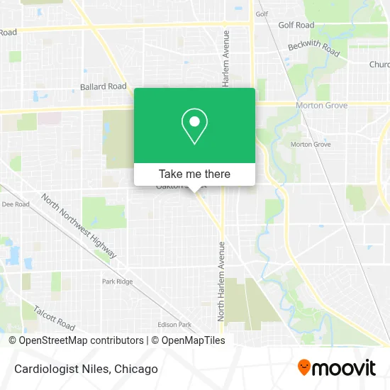 Cardiologist Niles map