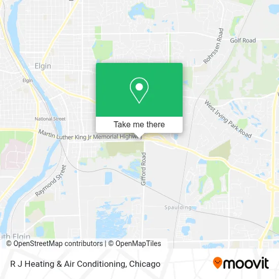 R J Heating & Air Conditioning map
