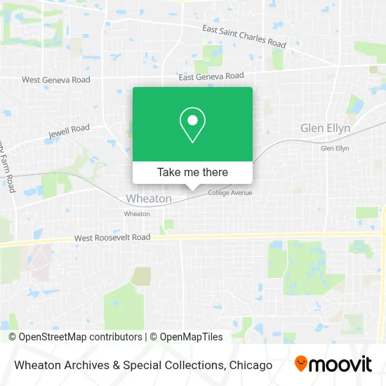Wheaton Archives & Special Collections map