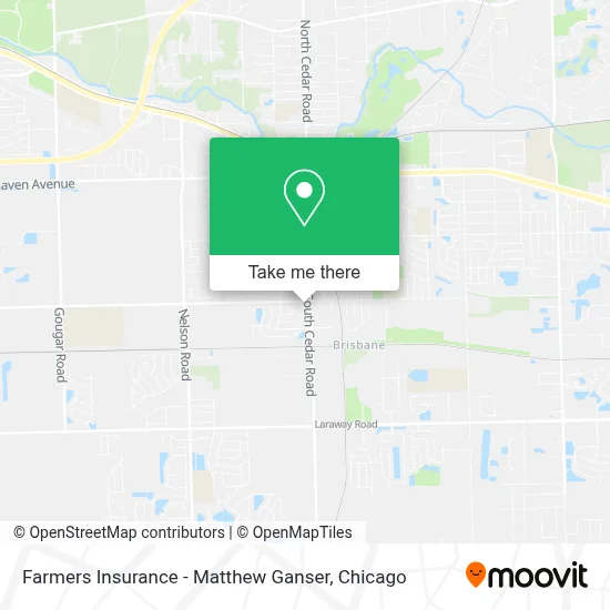 Farmers Insurance - Matthew Ganser map