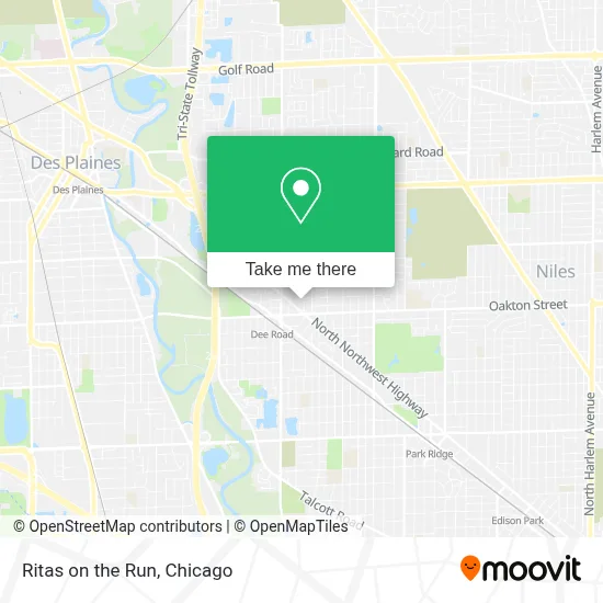 Ritas on the Run map
