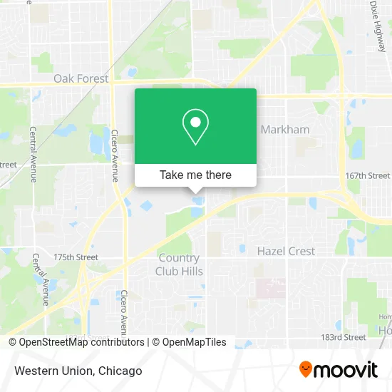 Western Union map